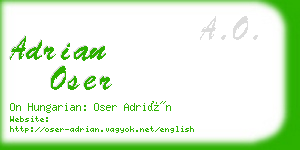 adrian oser business card